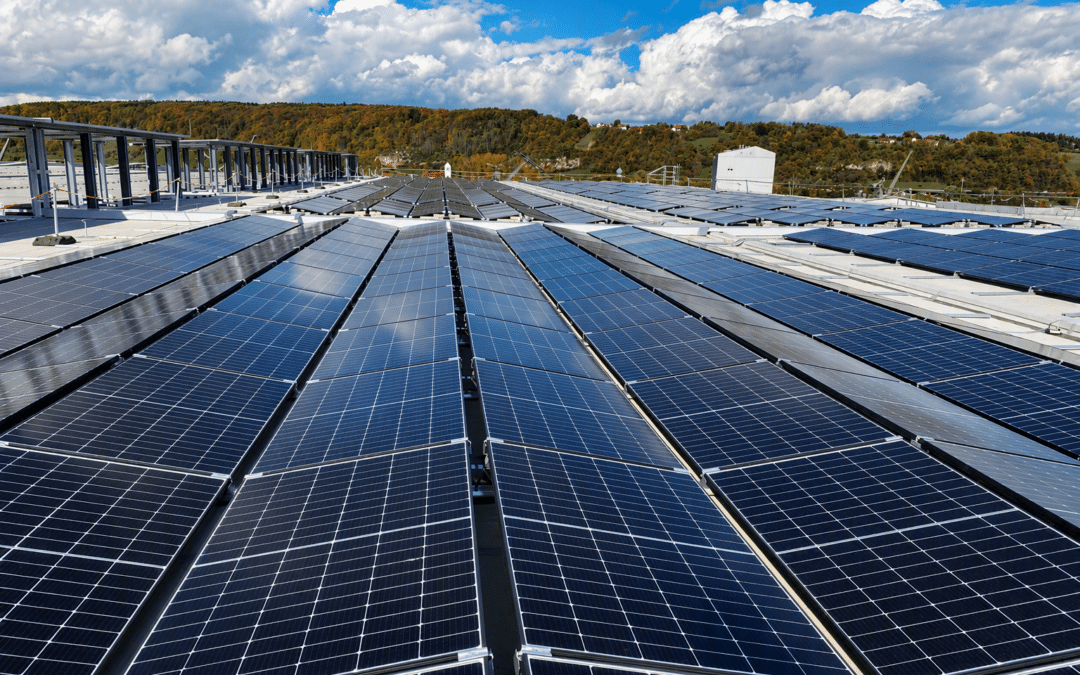 PV-Anlage mit Batteriespeicher auf Parkregal
