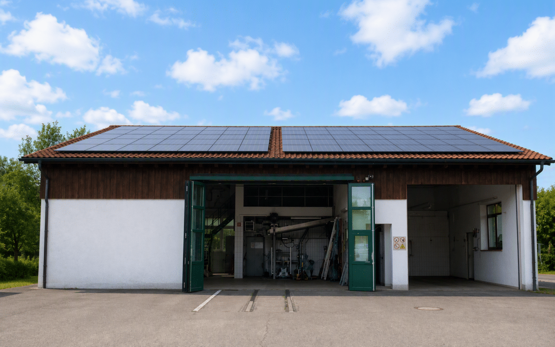 Installation von PV-Anlagen auf Kläranlagen-Betriebsgebäude